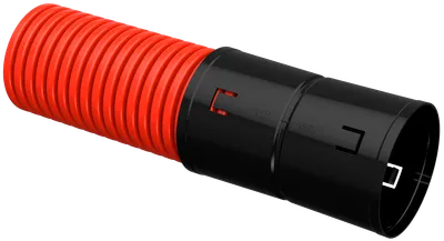 Corrugated double-wall HDPE pipe d=110mm red (100 m) IEK with a broach tool