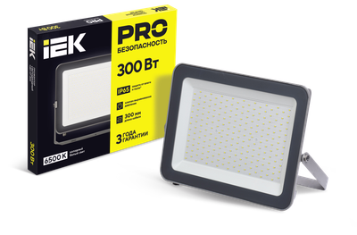 Прожектор СДО 07-300 светодиодный серый IP65 IEK