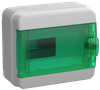 TEKFOR Корпус пластиковый КМПн-8 IP65 зеленая прозрачная дверь IEK0