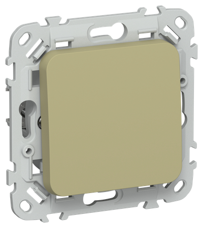 FLITE Выключатель 1-клавишный перекрестный 10А ВС71-1-0-ФлО оливковый IEK