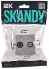 SKANDY Розетка двойная TV+SAT SK-A13S серебряный IEK1
