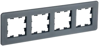 BRITE Frame 4-gang RU-4-2-Br graphite glass RE IEK