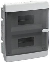UNION Compact Корпус пластиковый ЩРВ-П-18 IP41 черная прозрачная дверь IEK