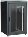 ITK LINEA N Шкаф сетевой 19" 24U 800х800мм стеклянная передняя дверь задняя металлическая черный0