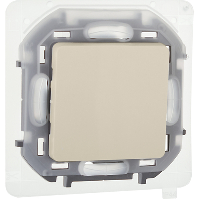 INSPIRIA Переключатель 1-клавишный схема 6 10АХ IP44 безвинтовые зажимы слоновая кость