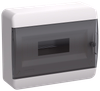 TEKFOR Корпус пластиковый ЩРН-П-12 IP41 черная прозрачная дверь IEK0