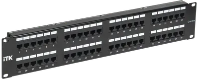 ITK 2U патч-панель кат.5E UTP 48 портов (Dual)