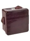 Коробка распаячная КМ для открытой проводки с откидной крышкой 80х80х50мм IP54 7 гермовводов дуб IEK1