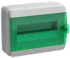 TEKFOR Корпус пластиковый КМПн-12 IP65 зеленая прозрачная дверь IEK0