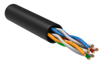 ITK Витая пара U/UTP кат.5E 4x2х24AWG solid LSZH нг(А)-HF черный (305м)