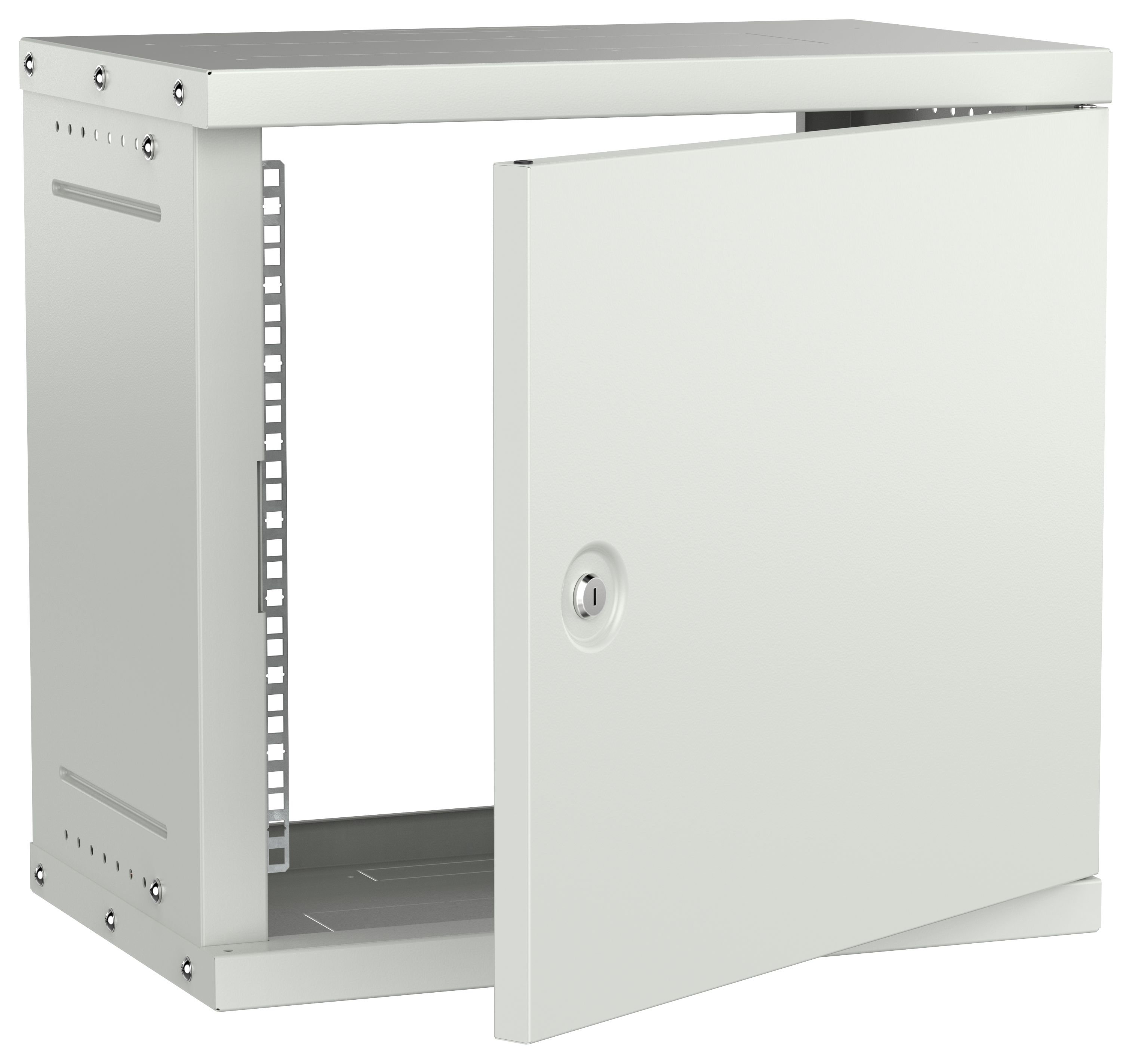Шкаф настенный 19" 9U 550х350мм металлическая дверь серый GENERICA (LWE3-09U53-MF-G)