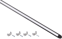 Aluminum profile for LED strip 2207 recessed trapezoidal 2m with a set of accessories (opal) black IEK