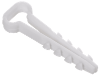 Дюбель-хомут 10х5мм для плоского кабеля нейлон белый (100шт/упак) GENERICA