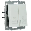 BRITE 2-gang switch with indication for hotels 10А ВС10-2-9-BrZh pearl IEK3