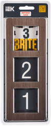 BRITE Рамка 3-местная РУ-3-1-Бр металл коричневый RE AL IEK1