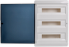TEKFOR Корпус пластиковый ЩРВ-П-54 IP41 черная прозрачная дверь IEK3