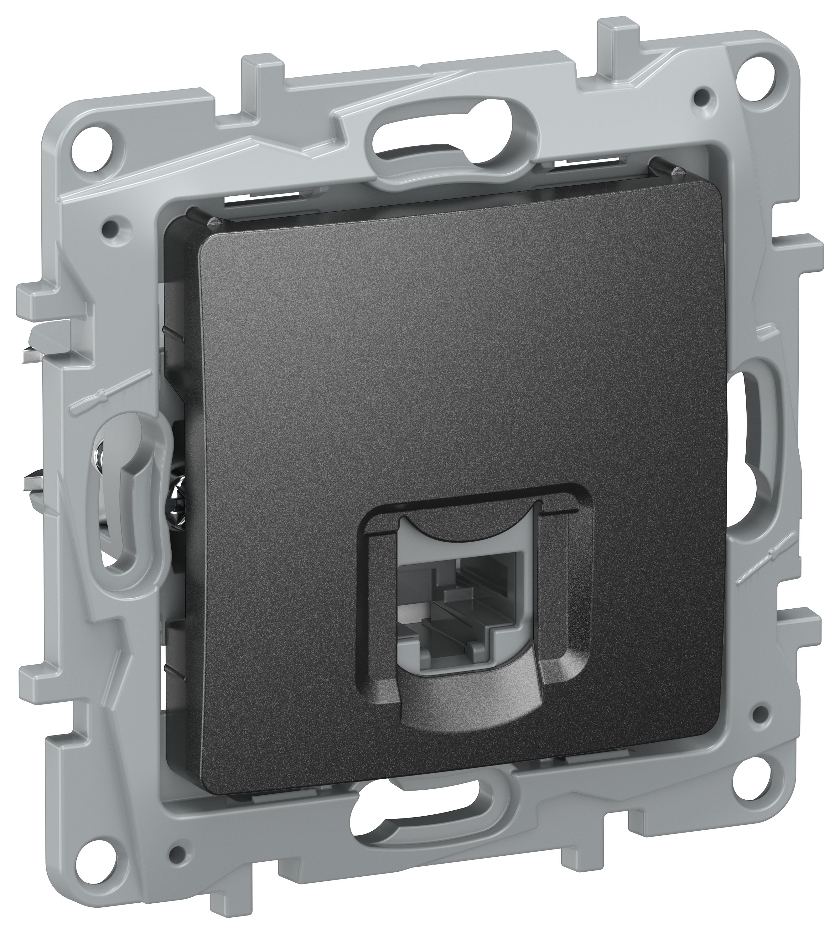 IEKETIKA Розетка компьютерная RJ45 категория 5Е UTP 6726411 антрацит IEK