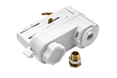 Электрический адаптер (шинопровод) белый LEDEL