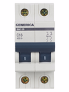 Автоматический выключатель ВА47-29 2Р 16А 4,5кА С GENERICA1