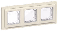 FLITE Рамка 3-местная IP55 Рпро-3-55-ФлСл сливочный IEK