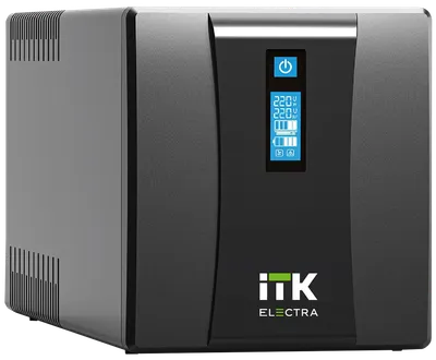 ITK ELECTRA ET ИБП Линейно-интерактивный 1,2кВА/720Вт однофазный с LCD дисплеем с АКБ 2х7AH USB порт розетки Schuko