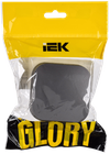 GLORY Выключатель 1-клавишный для открытой установки 10А ВС20-1-0-ХСм сталь матовый IEK1