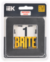 BRITE Рамка 1-местная РУ-1-1-Бр металл титан RE IEK1