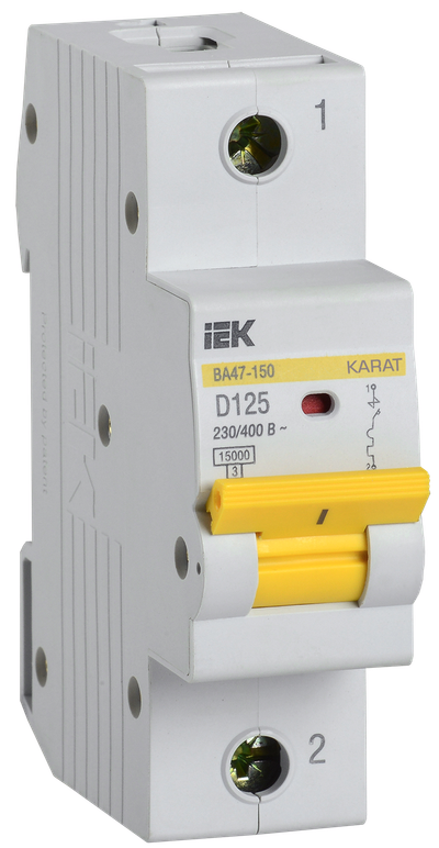 KARAT Автоматический выключатель ВА47-150 1P D 125А 15кА IEK