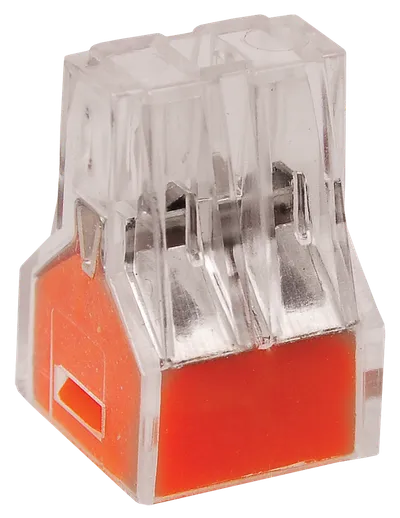 The 773 series construction and installation terminal in a transparent case, without contact paste, is intended for single-core/stranded copper conductors.