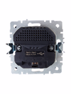 BRITE Розетка 1-местная с заземлением с защитными шторками 16А с USB A+C 18Вт РЮш11-1-БрМ маренго IEK3