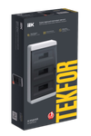 TEKFOR Корпус пластиковый ЩРН-П-36 IP41 черная прозрачная дверь IEK1