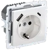 BRITE Socket 1gang grounded with protective shutters 16A with USB A+C 18W RUSh11-1-BrB white IEK0