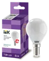 Лампа светодиодная G45 шар матовая 7Вт 230В 4000К E14 серия 360° IEK0