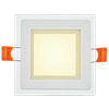 LIGHTING Светильник светодиодный ДВО 1623 со стеклом квадрат 6Вт 4000К IP20 IEK3
