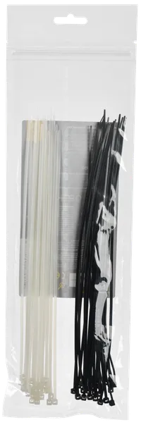 Set of clamps 2.5x250 (25 white; 25 black) (50pcs/pack) IEK
