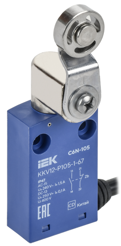 Выключатель концевой C6N-105 рычаг с металлическим роликом IP67 IEK