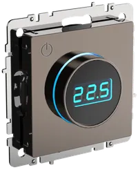 BRITE Electronic thermostat with indication TS10-1-BrTB dark bronze IEK