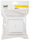 VEGA Выключатель 1-клавишный проходной 10А ВСп10-1-0-ВБ белый IEK1