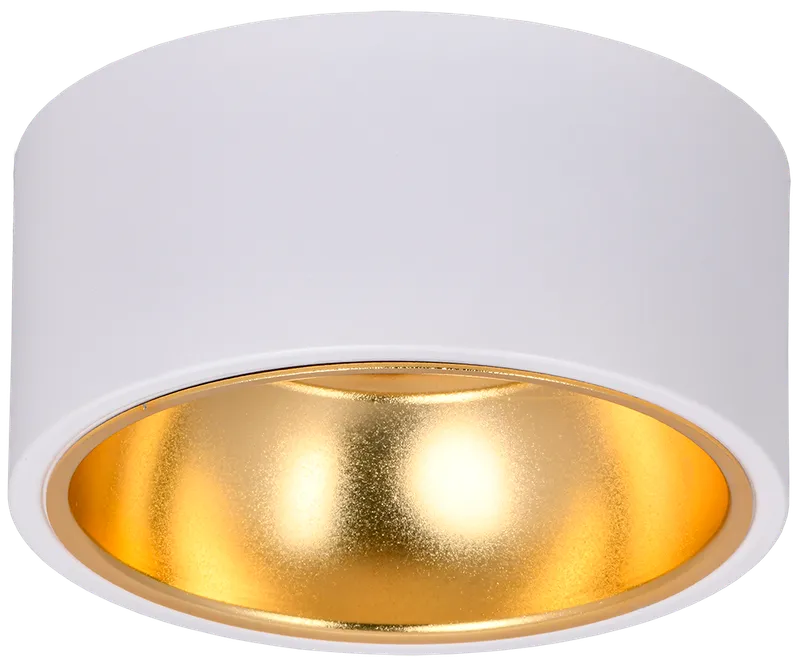 LIGHTING Светильник 4017 накладной потолочный под лампу GX53 белый/золото IEK