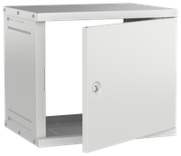 Шкаф настенный 19" 9U 600х450мм металлическая дверь серый GENERICA