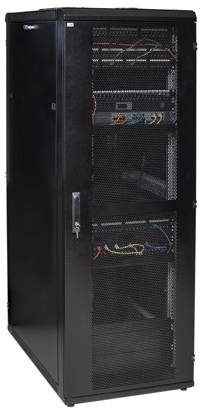 ITK Шкаф серверный 19" LINEA S 24U 600х1000мм перфорированные передняя и задняя двери черный (место 1 из 3)