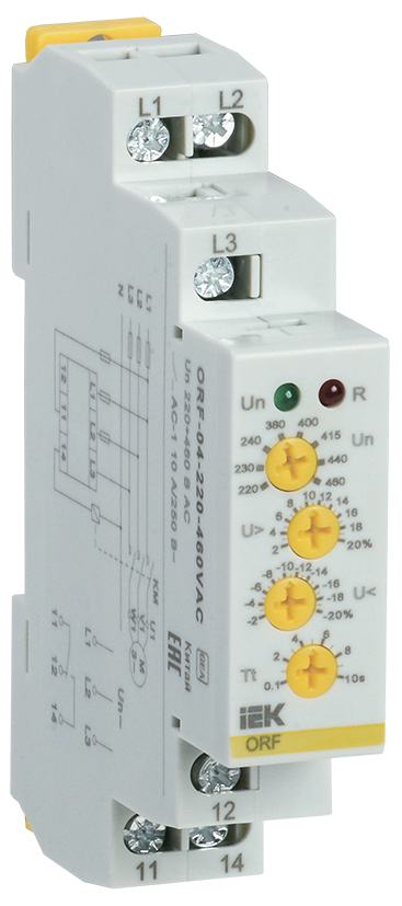 Реле контроля фаз ORF-04 трехфазное 220-460В AC IEK