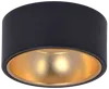 LIGHTING Светильник 4017 накладной потолочный под лампу GX53 черный/золото IEK0