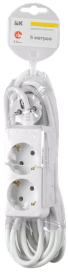 Удлинитель У02 2 места с заземлением 5м 3х1мм2 16А/250 IEK1