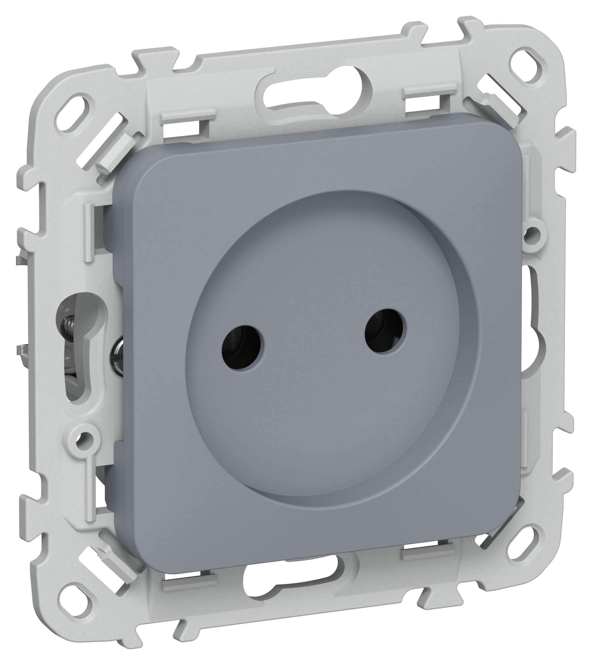 FLITE Розетка без заземления без защитных шторок безвинтовое крепление 10А РС01-1-ФлМ маренго IEK