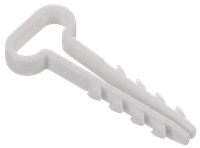 Дюбель-хомут 14х6мм для плоского кабеля нейлон белый (100шт/упак) GENERICA