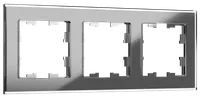 BRITE Frame 3-gang RU-3-2-BrSe glass gray IEK