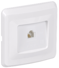 VEGA Розетка 1-местная телефонная RJ11 РТ10-ВБ белый GENERICA