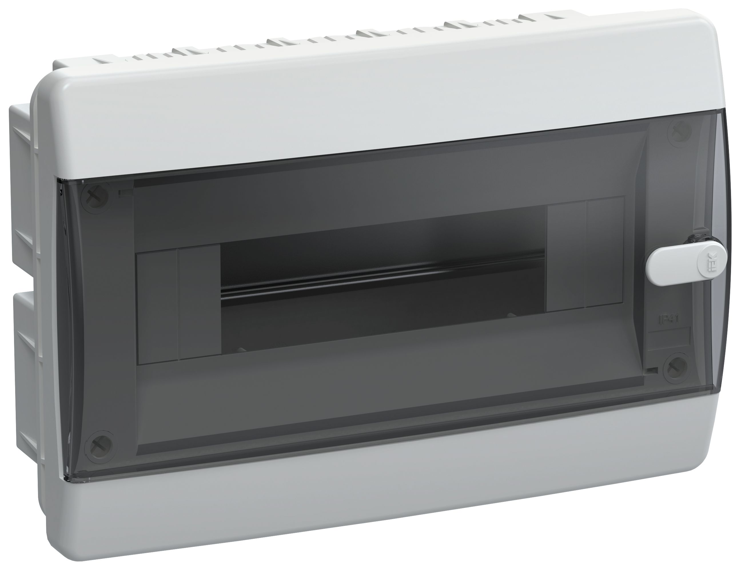 UNION Compact Корпус пластиковый ЩРВ-П-12 IP41 черная прозрачная дверь IEK
