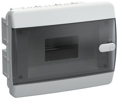 UNION Compact Корпус пластиковый ЩРВ-П-8 IP41 черная прозрачная дверь IEK